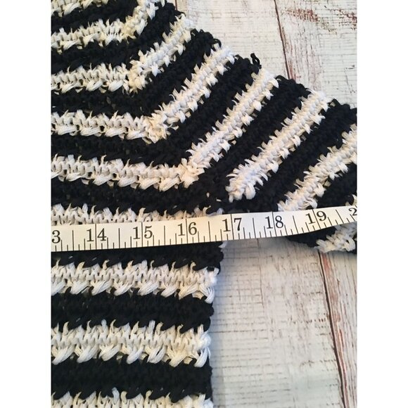 Dana Buchman Black & White Striped Long-sleeve Sweater Size Small - Picture 8 of 9